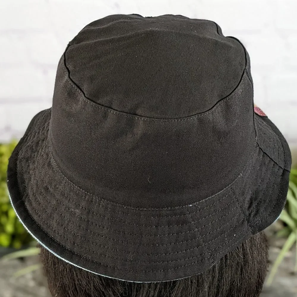 Rainbow Reversable Denim/Black Bucket Hat